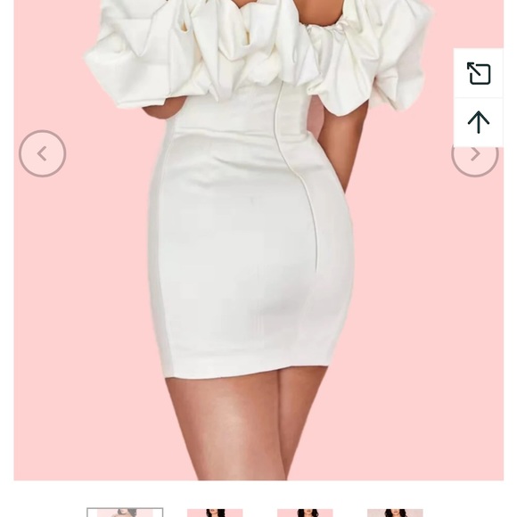 White satin dress - Picture 2 of 2